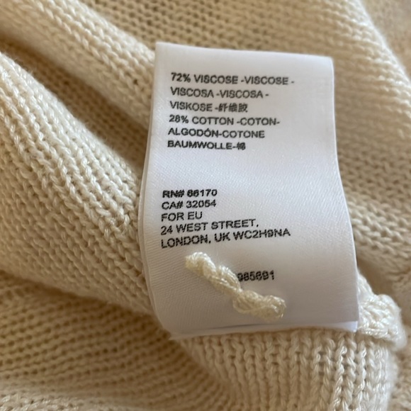 Anthropologie Boho Cream Fringe Sweater NWOT - Picture 6 of 7